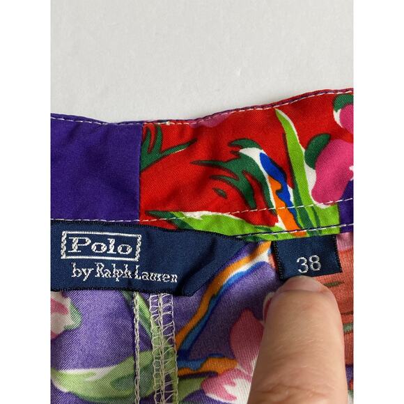 Polo Ralph Lauren Purple Floral Swim Board Shorts 9" Inseam Men's Size 38 - Picture 3 of 10